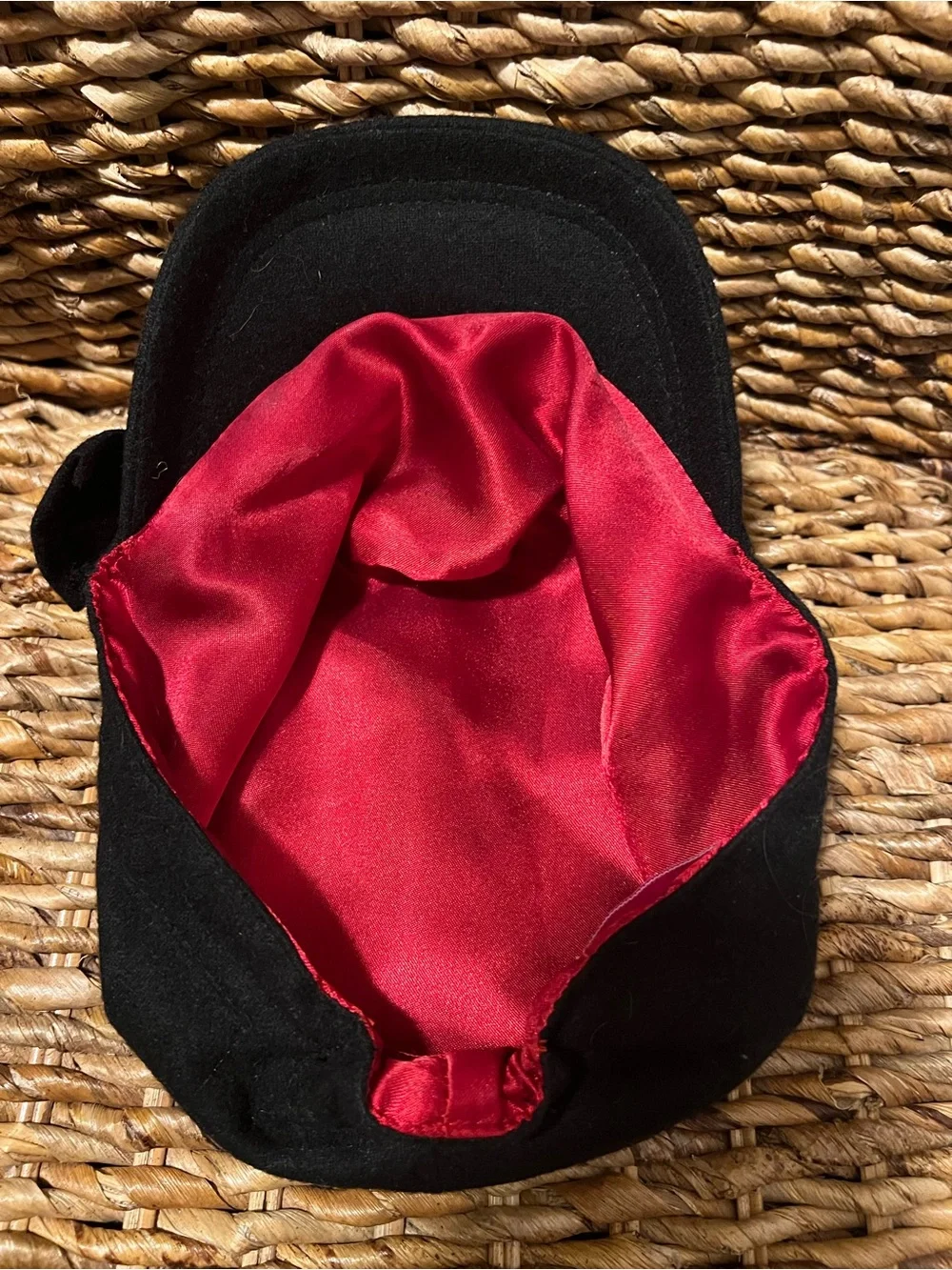 Trixie Black Wool Blend Newsboy Hat